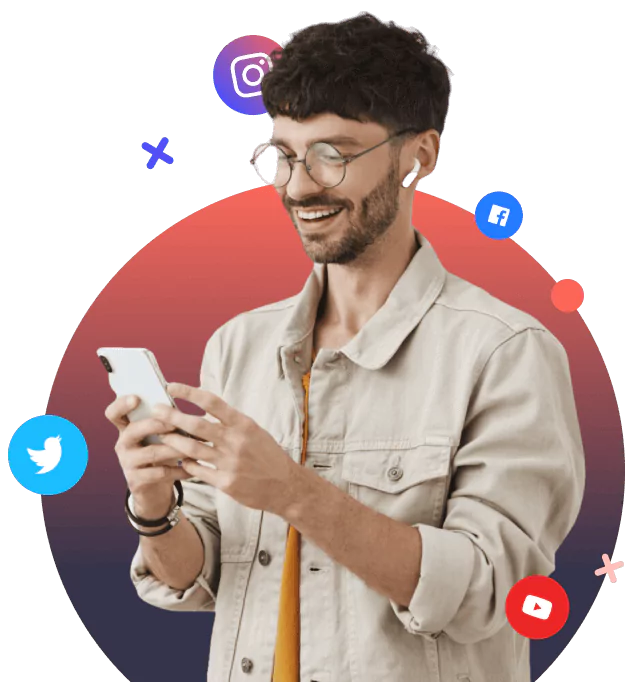 Digitalni marketing - momak na telefonu